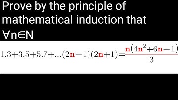 prove by the principle of mathematical induction that 1.3+3.5+5.7+...+(2n-1)(2n+1)= (n(4n²+6n-1))/3