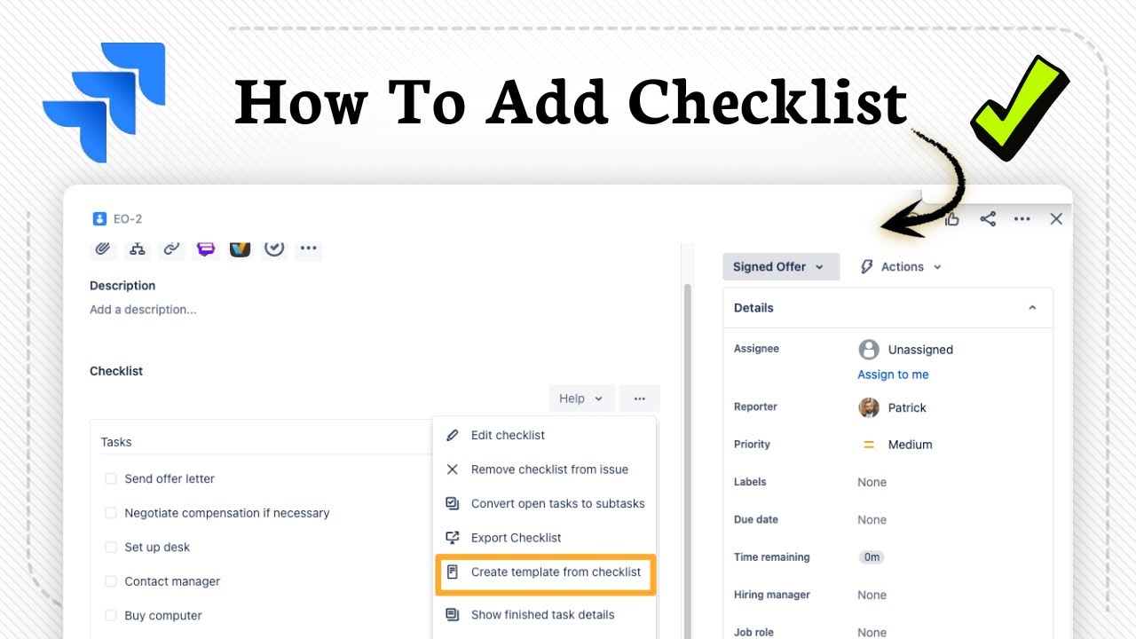 How to add Jira Checklist (Track Subtasks Easily) - YouTube