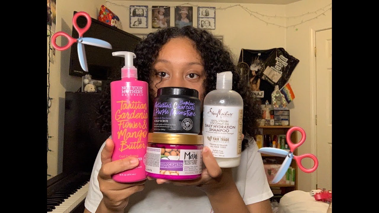 Natural Hair (3b/3c) Wash Day Routine || I let my mom cut my hair ...