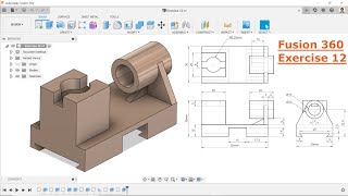 Autodesk Fusion 360 Tutorial for Beginner Exercise 12