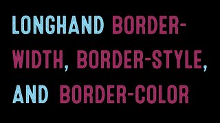 Designers Learn Code: Border-Width, Border-Style, and Border-Color