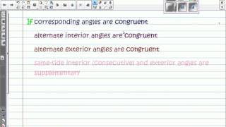 Converse   Proving Lines Parallel