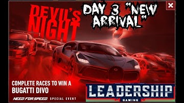 NFS NOLIMITS | BUGATTI DIVO | DAY 3 - NEW ARRIVAL | DEVIL