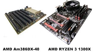 AMD am386DX-40 versus AMD Ryzen 3 1300X / 20 years with AMD - 1997-2017