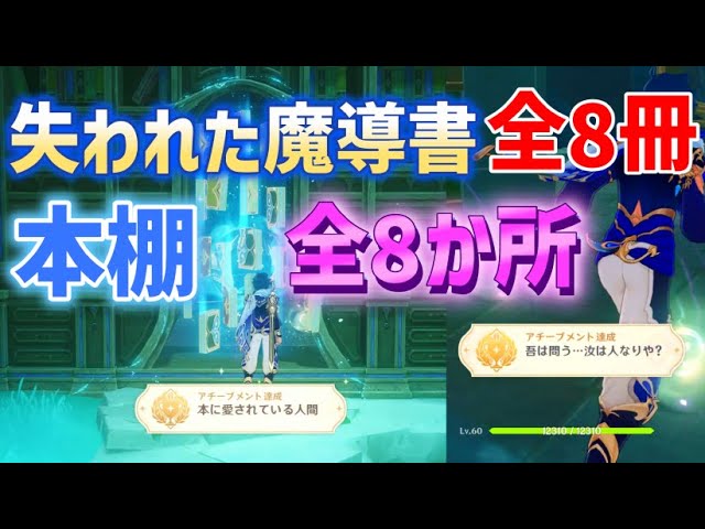 失われた魔導書「全8冊」本棚「全8か所」隠しアチーブメント「本に愛