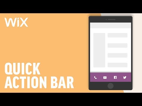 Mobile Quick Action Bar | Wix Tutorial