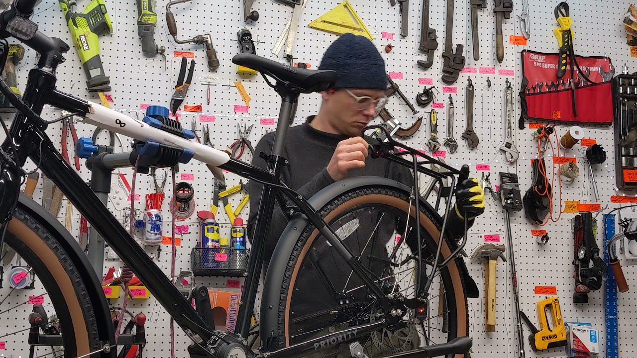 How to install rear gear rack on a Priority 600 bike! Axiom Rear Rack ...