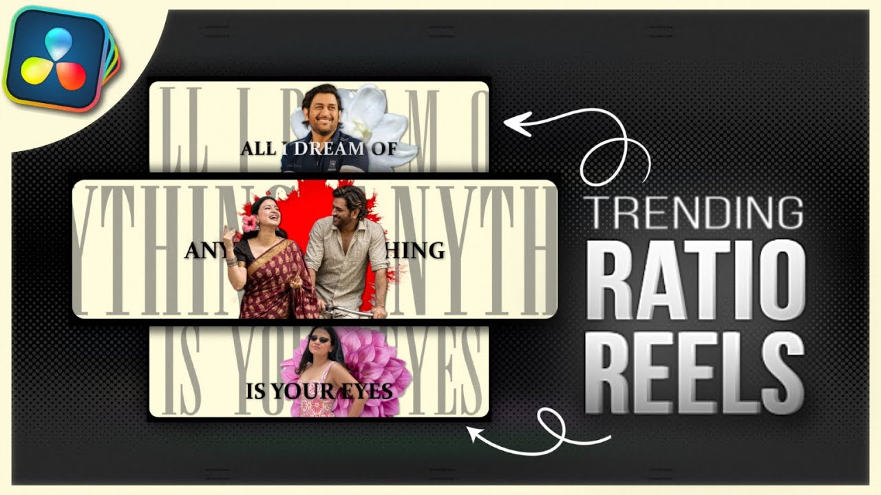 How to Create Trending Small Ratio Lyrics Reels in DaVinci Resolve | Complete Tutorial✨