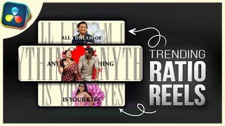 How to Create Trending Small Ratio Lyrics Reels in DaVinci Resolve | Complete Tutorial✨
