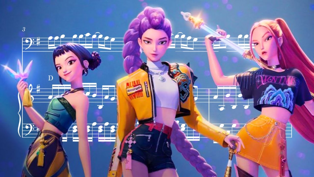 Cello & Piano Sheet Music (Bass Clef Instruments) - Golden | KPop Demon Hunters