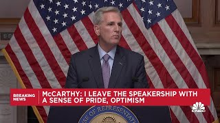 Rep. McCarthy addresses country after he is ousted from House Speakership