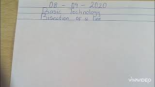 Bisection of a line