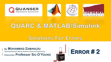 Error 2 - Solutions for Errors in Simulink - Quanser QUBE Servo 2 with MATLAB/Simulink