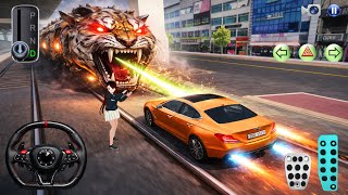 New Giant Bullet Tiger Train Attack 🐯🚄 -3d Driving Class android game || Car Game #cargame screenshot 1