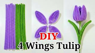 DIY Pipe Cleaner Tulip 4 Wings | Easy Step-by-Step Tutorial
