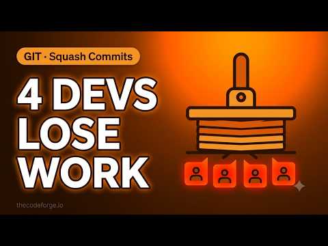 Git Squash Commits: squash on shared branch lost 4 developers' work
