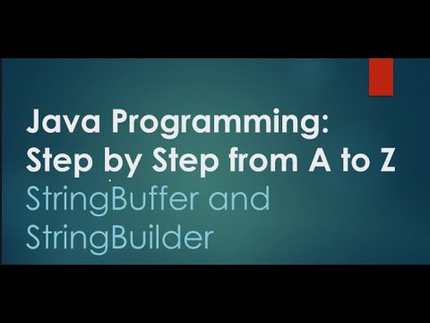 24# StringBuilder examples | Java Programming: Step by Step from A to Z ...