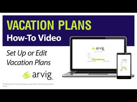 Set Up or Edit Vacation Plans - video from Arvig