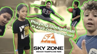 Playing dodgeball! Ft @AMZ-0109 & Sariah!
