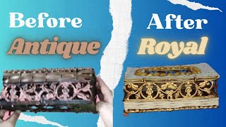 How You Can Give a Royal Look to Old Tissue Box | Tissue Holder @diyartofcraft