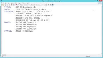 Mplus MGA Multigroup Analysis
