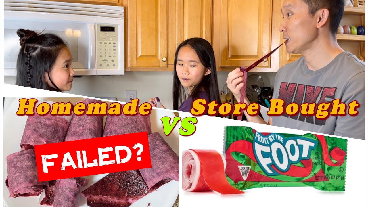 Homemade Fruit by the Foot VS Store Bought! FAILED Baking? / Janet and Kate