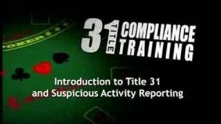 Title 31 Compliance Training DVD