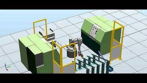 Robotic machine tending pick & place application of hex job