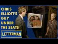 Dave meets chris elliotts guy under the seats  letterman