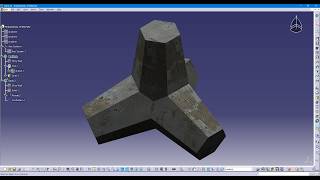 CATIA Hexagonal Tetrapod 3D Part in Minutes