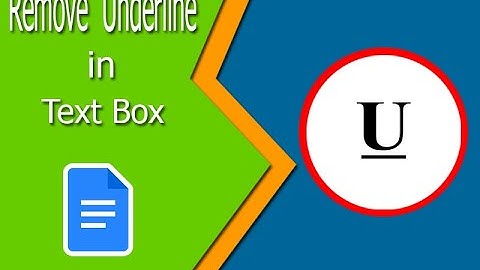 How to Remove the Underline of a Text Box on Google Docs