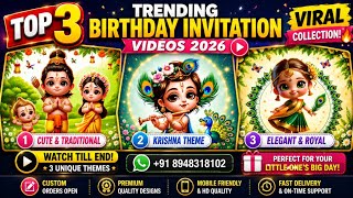Top 3 Trending Birthday Invitation Video Themes of 2026 | Digital Birthday Invite Ideas for Kids