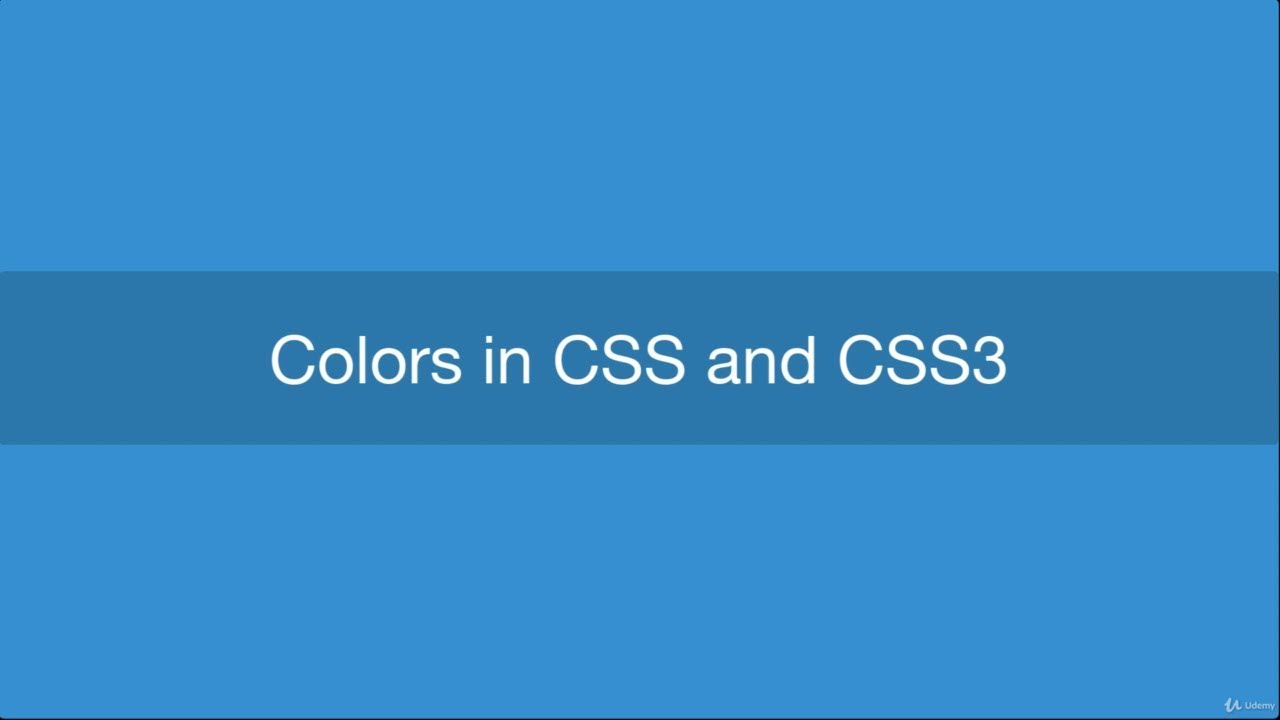 Colors In CSS And CSS3 - Learn HTML And CSS In 2 hours - YouTube