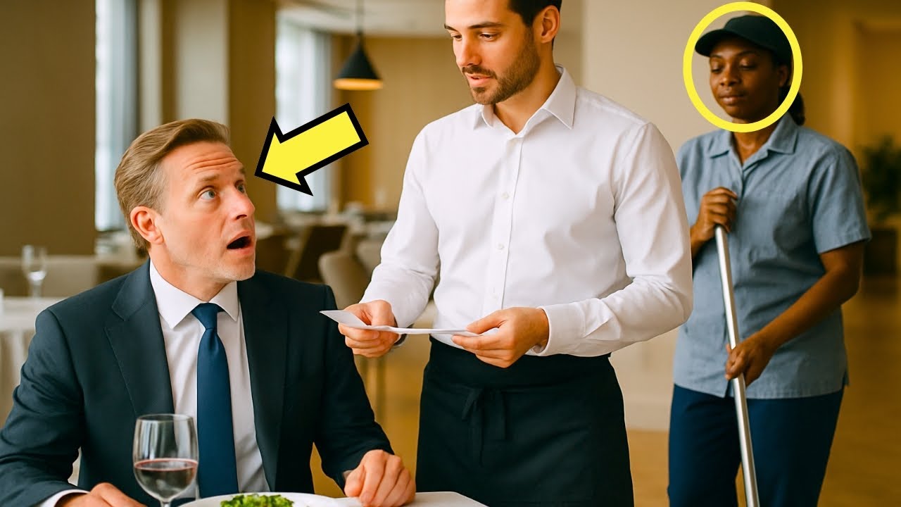 MULTIMILLONARIO DESCUBRE QUE LA SEÑORA DE LA LIMPIEZA PAGÓ SU CUENTA… AL PREGUNTAR, SE DERRUMBA