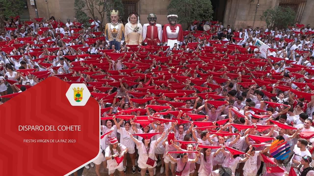 Fiestas Virgen de la Paz DISPARO DEL COHETE Cintruénigo 2023