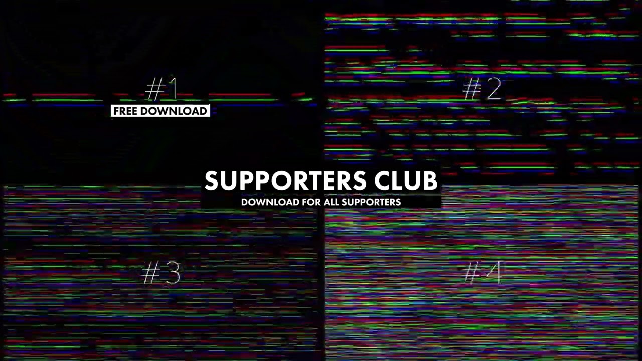 4 VHS Glitch Lines - VCR Effect Overlay & Background Loop