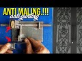 cara buat slot kunci pintu pagar besi  double gembok//anti maling anti gunting