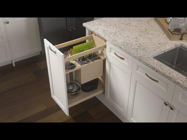 Base Pantry Pull-out Utensil Storage - Cardell Cabinetry