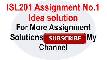 ISL201 Assignment No 1 Spring 2018 Solution