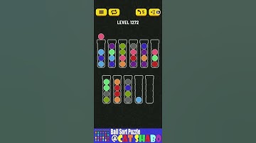 Ball Sort Puzzle Level 1272 🎯No Extra Tubes😂Game Walkthrough😘  #Stay Home And Fun Play #WithMe