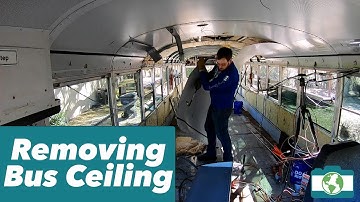 How to Remove School Bus Ceiling Panels | Skoolie | Bus Conversion | Tiny Home on Wheels