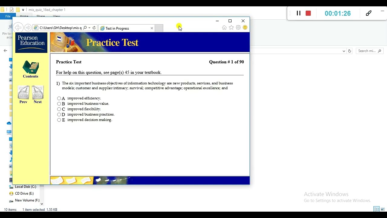 Guidelines for MIS Practice Test File