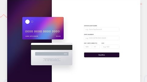 Interactive card details form - Frontend Mentor Challenge