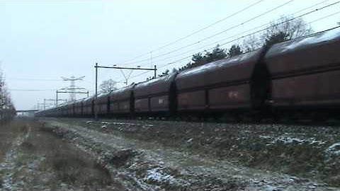 DBSRN Class6400/6500 with Iron Ore Train at Blerick,the Netherlands,Jan2,2010