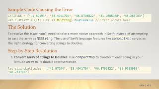 Solving the Cannot convert value of type '[String]' to type 'NSString' in coercion Error in Swift