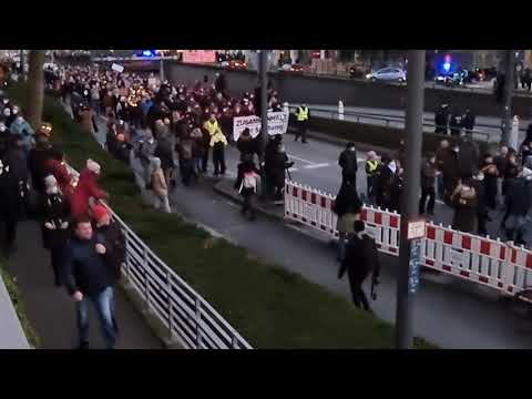 Demo Hamburg 18.12.2021 Teil 1 ! Rekord ! Demostrecke komplett geflutet