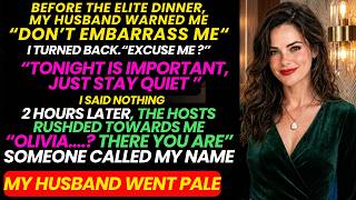 My Husband Said "Don't Embarrass me" at His Elite Party — Until the Hosts Greeted Me Instead of Him