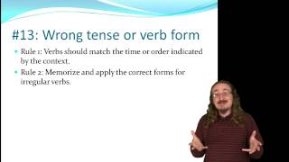 Lecture 3.3: The 20 Most Common Grammar and Mechanical Errors