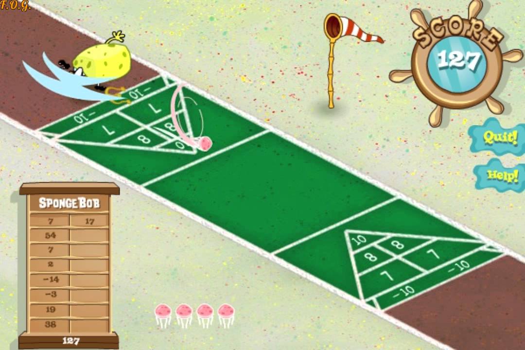 Spongebob Squarepants Jellyfish Shuffleboard (Спанч Боб медузы