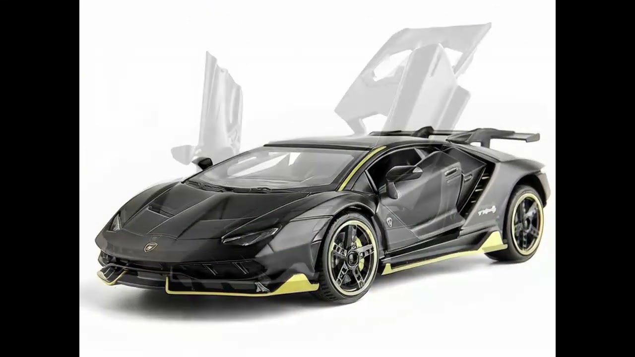 Lamborghini Car Toy  Pull Back Doors Sound Light Birthdays Gift Party Kids Boys Girls 
